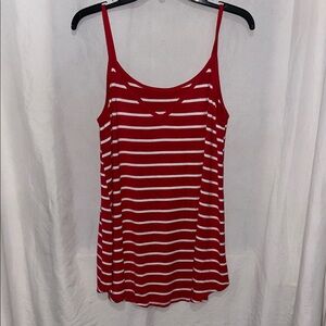 Zenana Outfitters Red and White Striped Camisole